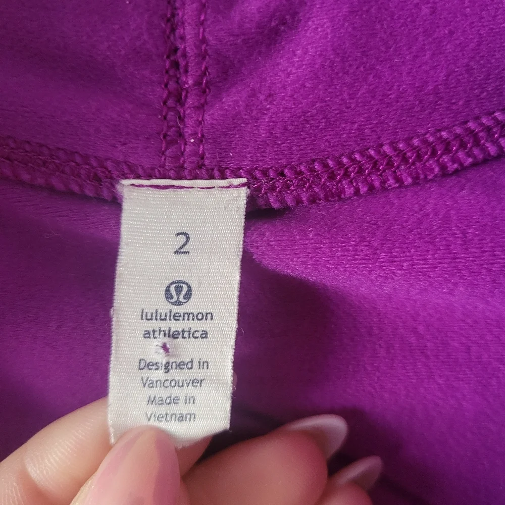 Lululemon Face The Frost 1/2 Zip 2 Tender Violet Tech Fleece Quarter Zip Sweater